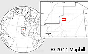 Blank Location Map of the area around 22° 23' 25" N, 11° 49' 29" W