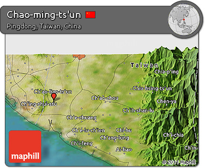 Satellite 3D Map of Chao-ming-ts'un