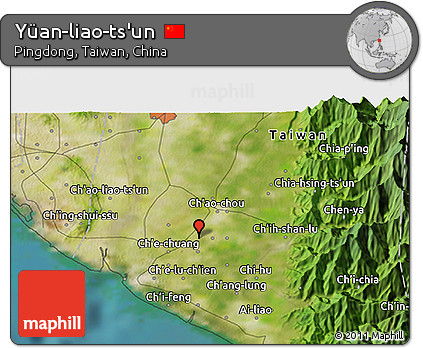 Satellite 3D Map of Yüan-liao-ts'un