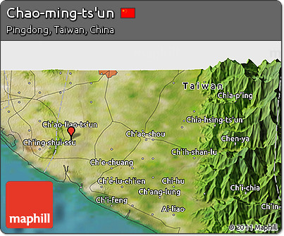 Satellite 3D Map of Chao-ming-ts'un