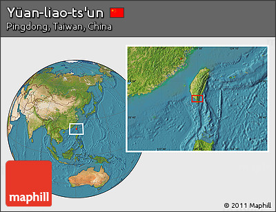 Satellite Location Map of Yüan-liao-ts'un