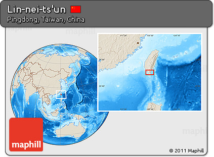 Shaded Relief Location Map of Lin-nei-ts'un