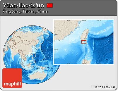 Shaded Relief Location Map of Yüan-liao-ts'un