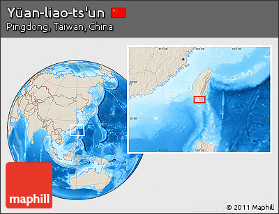 Shaded Relief Location Map of Yüan-liao-ts'un