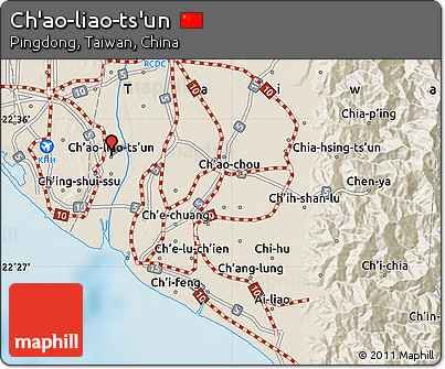 Shaded Relief Map of Ch'ao-liao-ts'un