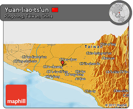 Political Panoramic Map of Yüan-liao-ts'un
