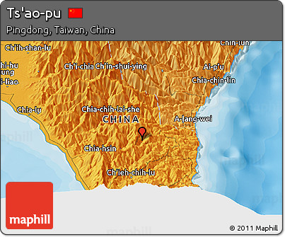 Political Panoramic Map of Ts'ao-pu