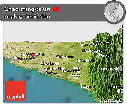 Satellite Panoramic Map of Chao-ming-ts'un