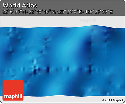 Physical 3D Map of the Area around 22° 23' 25" N, 125° 52' 30" E