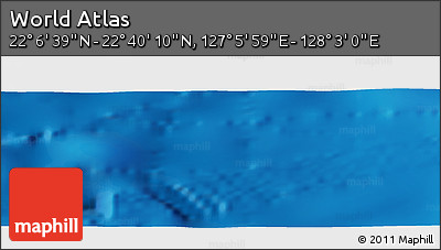 Physical Panoramic Map of the Area around 22° 23' 25" N, 127° 34' 30" E