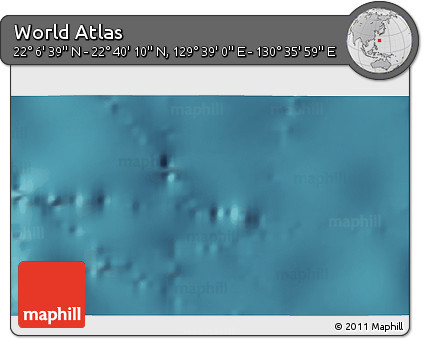 Satellite 3D Map of the Area around 22° 23' 25" N, 130° 7' 30" E