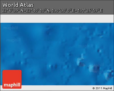 Physical 3D Map of the Area around 22° 23' 25" N, 130° 58' 29" E