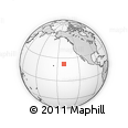 Outline Map of the Area around 22° 23' 25" N, 141° 1' 30" W, rectangular outline
