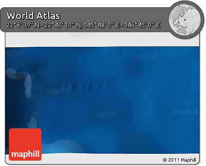 Physical 3D Map of the Area around 22° 23' 25" N, 146° 16' 30" E