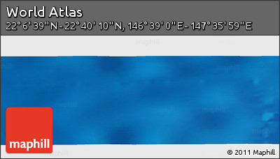 Physical Panoramic Map of the Area around 22° 23' 25" N, 147° 7' 30" E