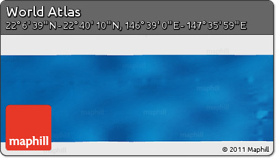 Physical Panoramic Map of the Area around 22° 23' 25" N, 147° 7' 30" E