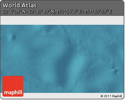 Satellite 3D Map of the Area around 22° 23' 25" N, 151° 22' 30" E