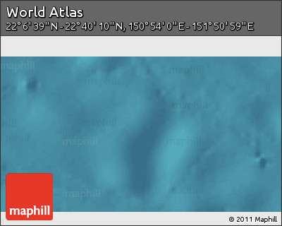 Satellite 3D Map of the Area around 22° 23' 25" N, 151° 22' 30" E