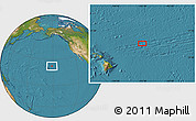 Satellite Location Map of the area around 22° 23' 25" N, 151° 13' 29" W