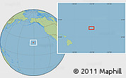 Savanna Style Location Map of the area around 22° 23' 25" N, 151° 13' 29" W