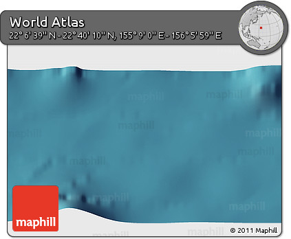 Satellite 3D Map of the Area around 22° 23' 25" N, 155° 37' 30" E