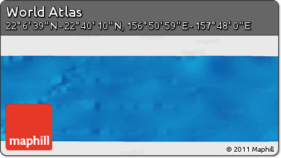 Physical Panoramic Map of the Area around 22° 23' 25" N, 157° 19' 29" E