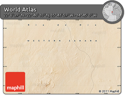 Satellite Map of the Area around 22° 23' 25" N, 15° 13' 29" W