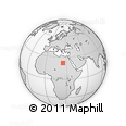 Outline Map of the Area around 22° 23' 25" N, 24° 43' 30" E, rectangular outline