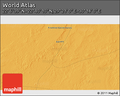 Political 3D Map of the Area around 22° 23' 25" N, 29° 49' 30" E