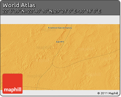 Political 3D Map of the Area around 22° 23' 25" N, 29° 49' 30" E