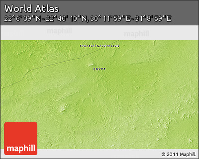 Physical 3D Map of the Area around 22° 23' 25" N, 30° 40' 29" E