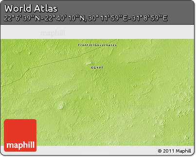 Physical 3D Map of the Area around 22° 23' 25" N, 30° 40' 29" E