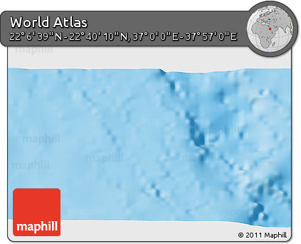 Physical 3D Map of the Area around 22° 23' 25" N, 37° 28' 30" E
