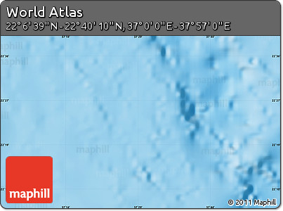 Physical Map of the Area around 22° 23' 25" N, 37° 28' 30" E