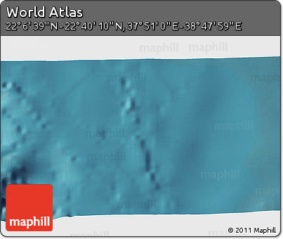 Satellite 3D Map of the Area around 22° 23' 25" N, 38° 19' 30" E