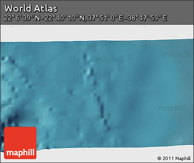 Satellite 3D Map of the Area around 22° 23' 25" N, 38° 19' 30" E