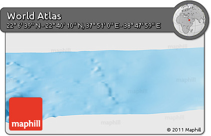 Physical Panoramic Map of the Area around 22° 23' 25" N, 38° 19' 30" E