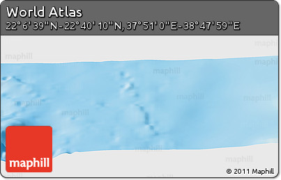 Physical Panoramic Map of the Area around 22° 23' 25" N, 38° 19' 30" E