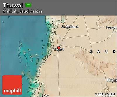 Satellite Map of Thuwal