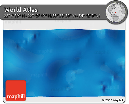 Physical 3D Map of the Area around 22° 23' 25" N, 55° 10' 29" W