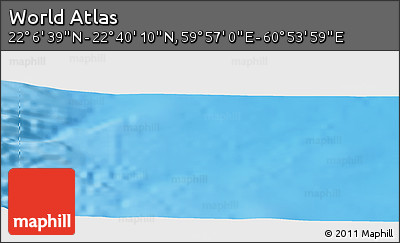 Physical Panoramic Map of the Area around 22° 23' 25" N, 60° 25' 29" E