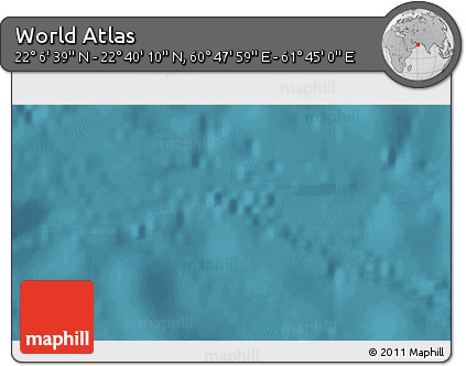 Satellite 3D Map of the Area around 22° 23' 25" N, 61° 16' 29" E
