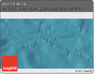 Satellite 3D Map of the Area around 22° 23' 25" N, 61° 16' 29" E