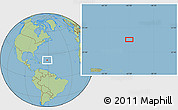Savanna Style Location Map of the area around 22° 23' 25" N, 61° 58' 30" W