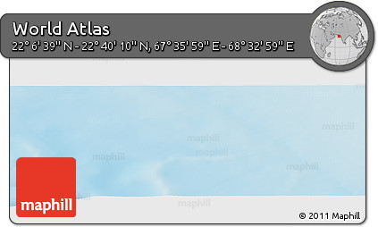 Physical Panoramic Map of the Area around 22° 23' 25" N, 68° 4' 29" E