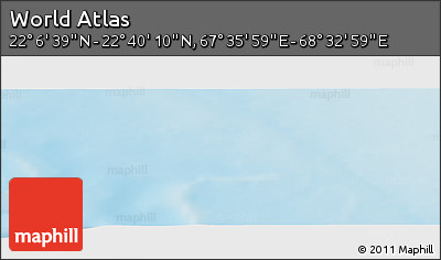 Physical Panoramic Map of the Area around 22° 23' 25" N, 68° 4' 29" E
