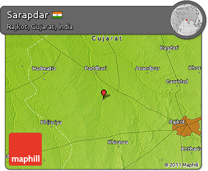 Physical 3D Map of Sarapdar