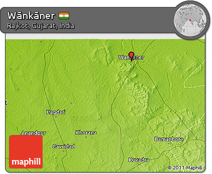 Physical 3D Map of Wānkāner