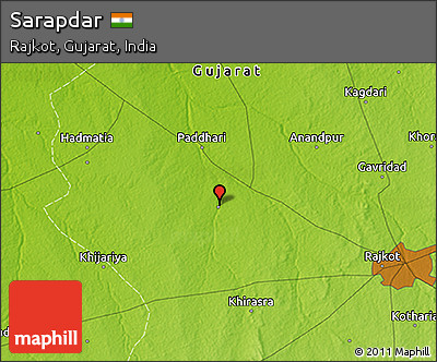 Physical 3D Map of Sarapdar