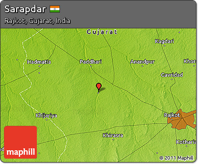 Physical 3D Map of Sarapdar